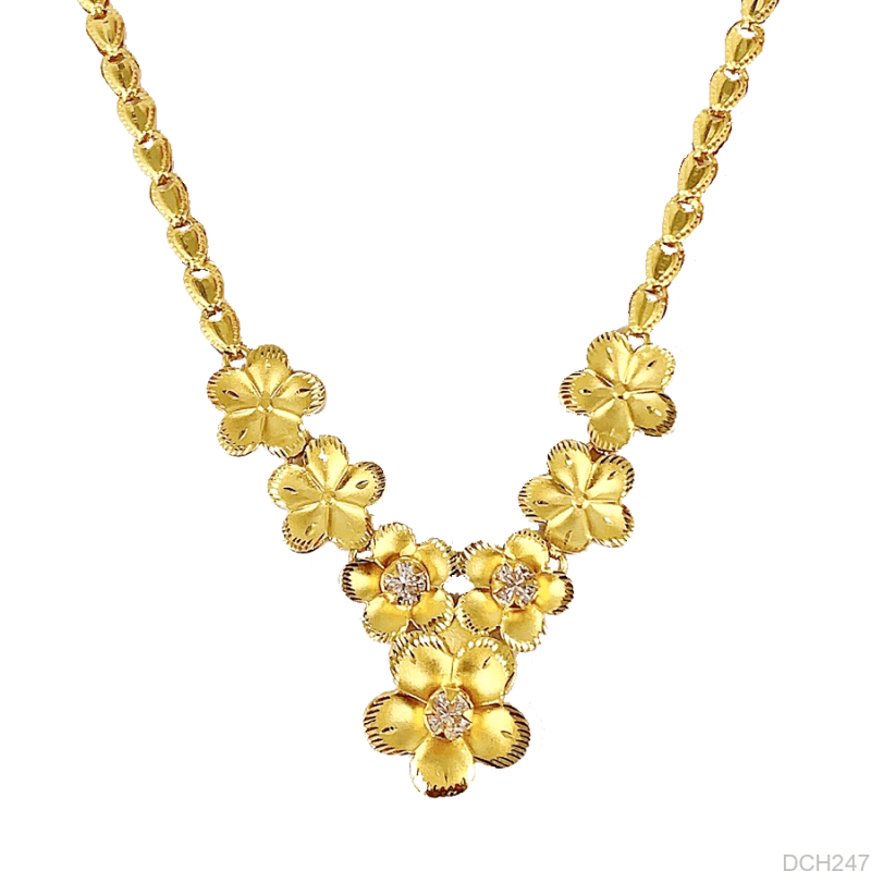 Dây Chuyền Vàng 24K Mặt Hoa Mai Cát Tường DD004