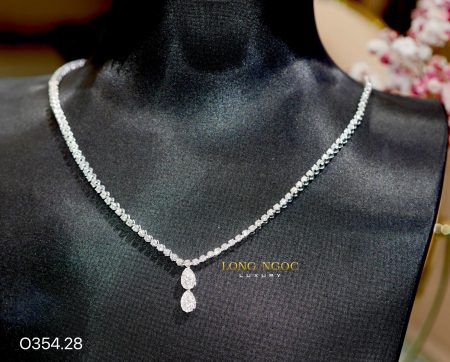 Dây chuyền kim cương thiên nhiên O354.28