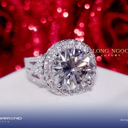 Nhẫn nụ đính kim cương sang trọng N1790