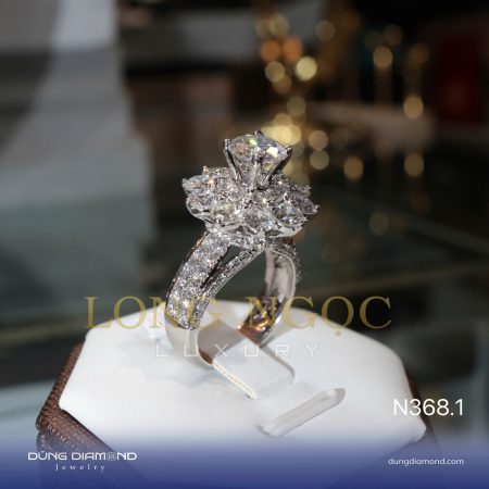 Nhẫn kim cương Tournesol Bleu N368.1