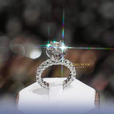 Nhẫn tròn đính full kim cương N309.70