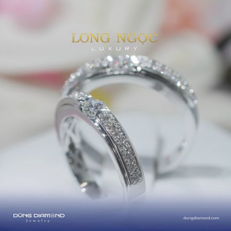 Nhẫn cưới đính kim cương Gắn Kết