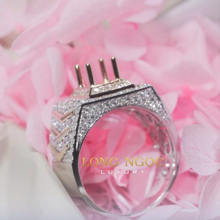 Vỏ nhẫn nam đính kim cương sang trọng