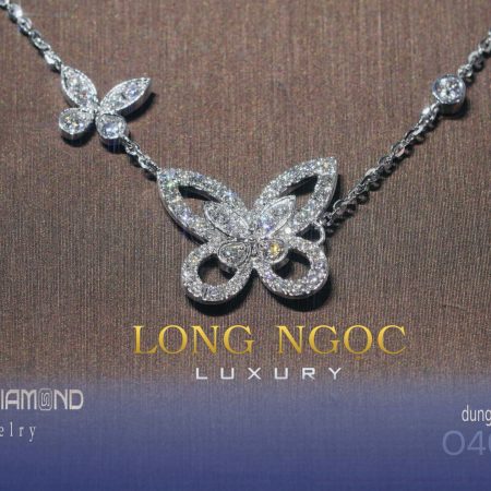 Mặt dây họa tiết bướm đính kim cương 0403.26
