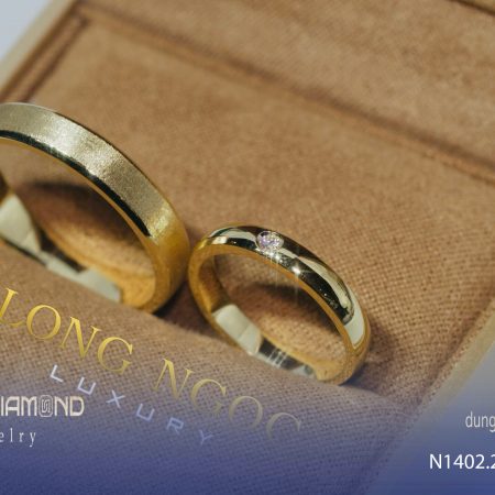 Nhẫn cưới vàng đính kim cương Chung Đôi