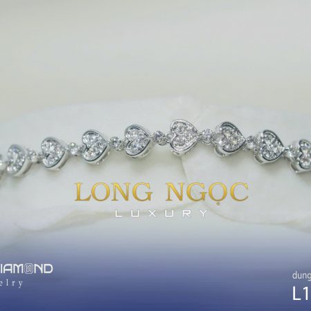 Lắc tay họa tiết trái tim đính kim cương Hiện Đại L106.125
