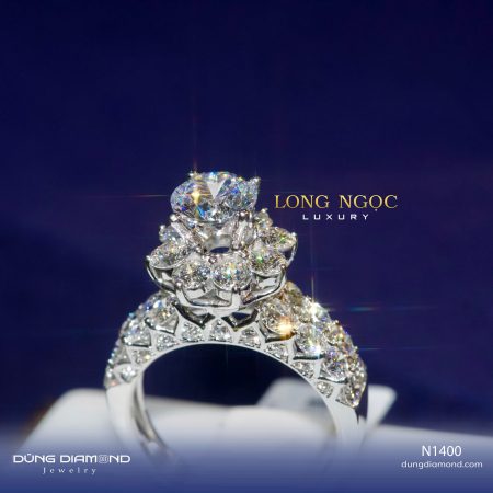 Nhẫn nụ hoa đính kim cương N1400