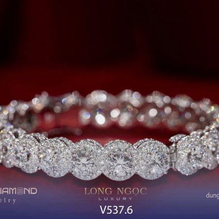 Vòng tay nữ đính full kim cương Tinh Khôi V537.6
