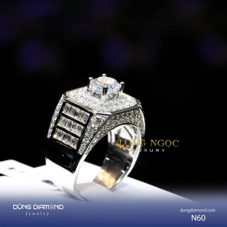 Nhẫn nam đính KC N60