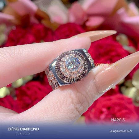 Nhẫn nam đính KC N420.5