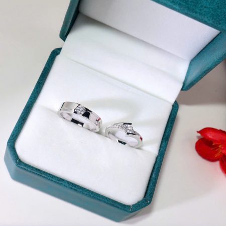 Nhẫn cưới đính KC Bách Niên