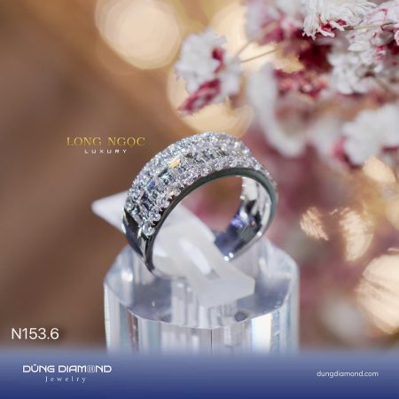 Nhẫn Unisex đính KC N153.6