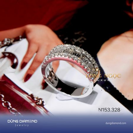 Nhẫn Unisex đính KC N153.328