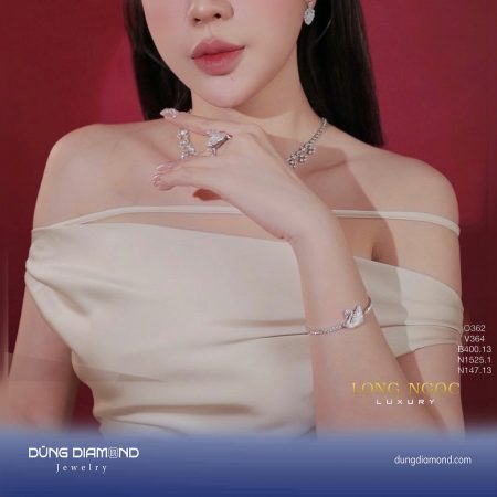 Set trang sức kim cương TSKC041