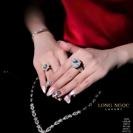 Set trang sức kim cương TSKC043