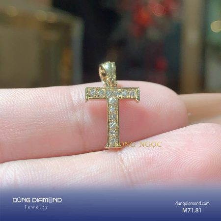 Mặt dây chữ T đính KC M71.81