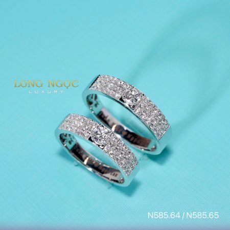 Nhẫn cưới đính KC Harmony