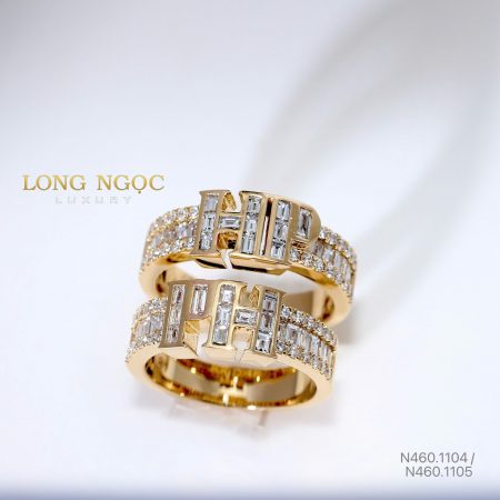 Cặp nhẫn khắc chữ đính KC N460.1104/N460.1105