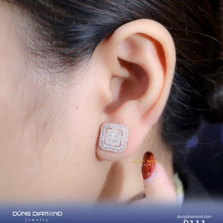 Bông tai nữ đính KC B111