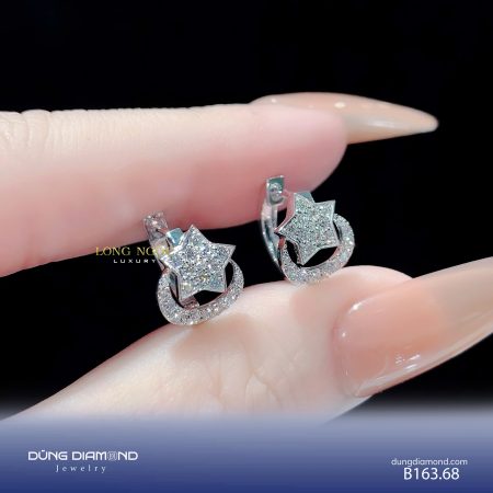 Bông tai nữ ngôi sao đính KC B163.68