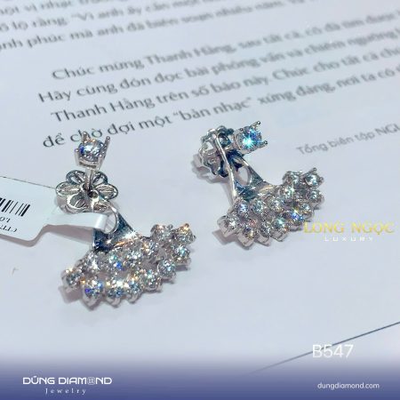 Bông tai nữ đính KC B547