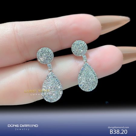 Bông tai nữ đính KC B38.20
