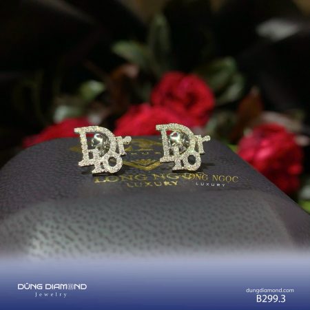 Bông tai nữ Dior đính KC B299.3